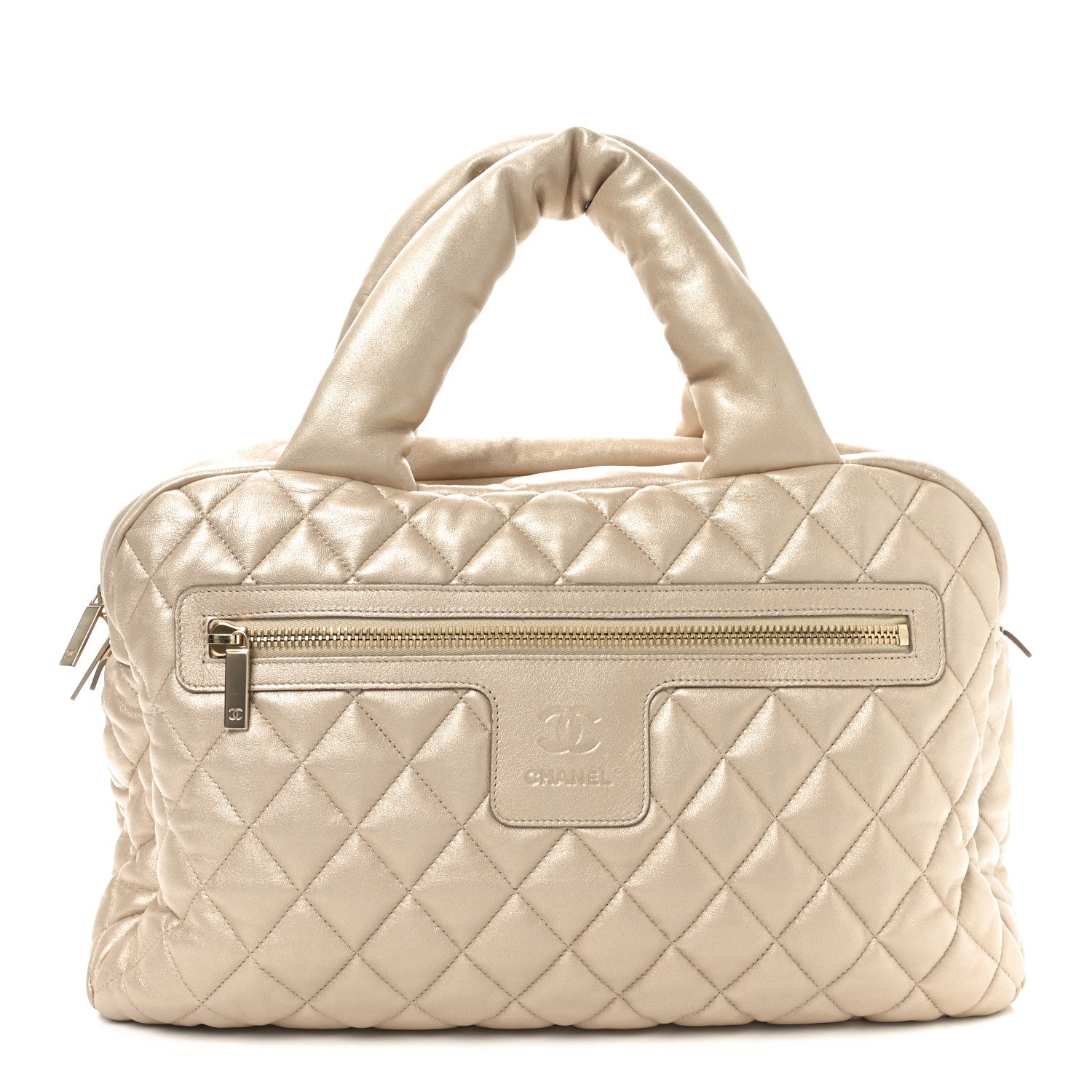 Chanel Lambskin Coco Cocoon Bowler Light Gold 1 of 10