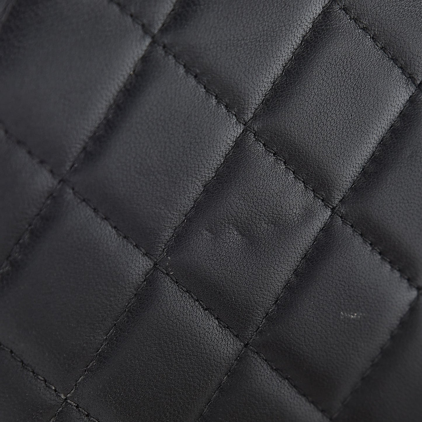 Lambskin Quilted Boy Wallet On Chain WOC Black