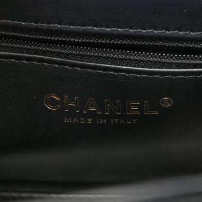 Chanel Shiny Aged Calfskin Quilted Nano Kelly Shopper Black 6 of 10