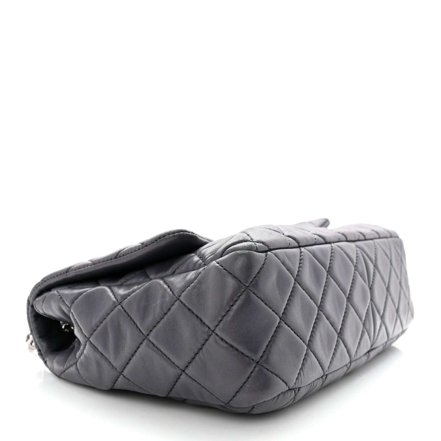 Chanel Lambskin Quilted Jumbo Single Flap Anthracite 4 of 12