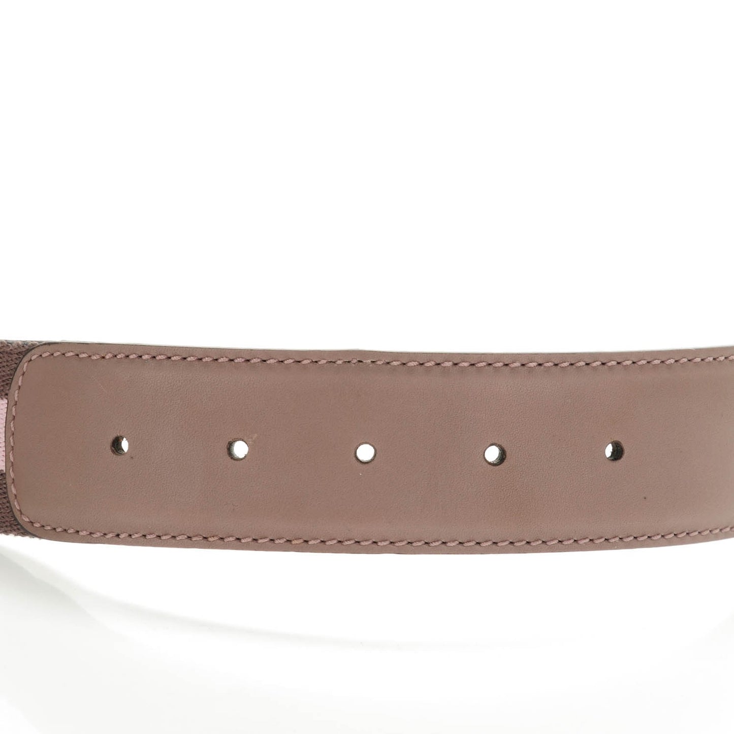 Canvas Web Interlocking G Belt 80 32 Brown Pink