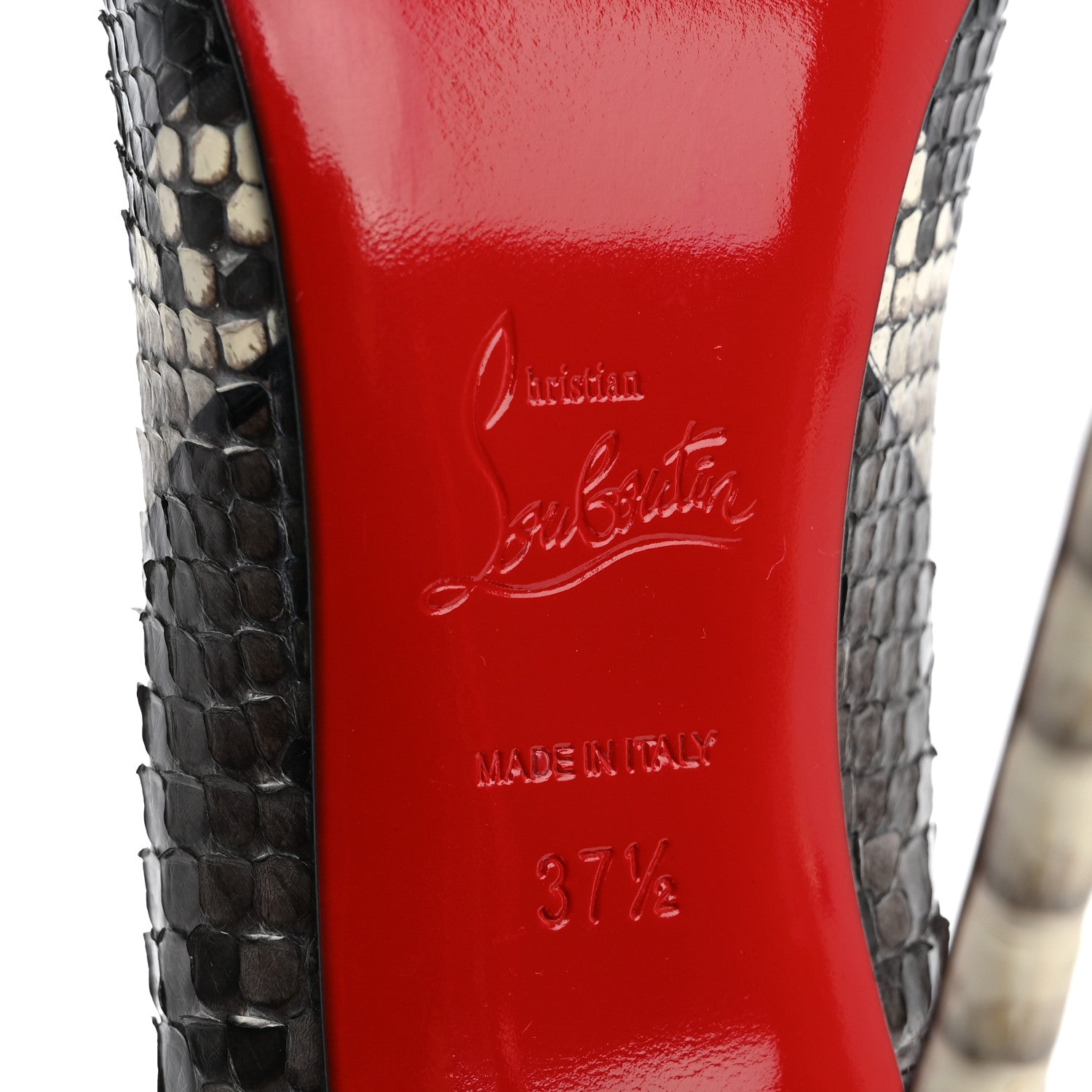 Christian Louboutin Snakeskin Croisade So Kate 120 Pumps 37.5 Lichen 8 of 12
