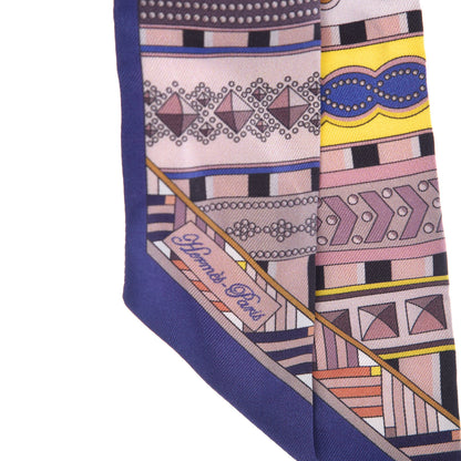 Hermes Silk Colliers de Chiens Twilly Encre Bois De Rose Bleu 5 of 5
