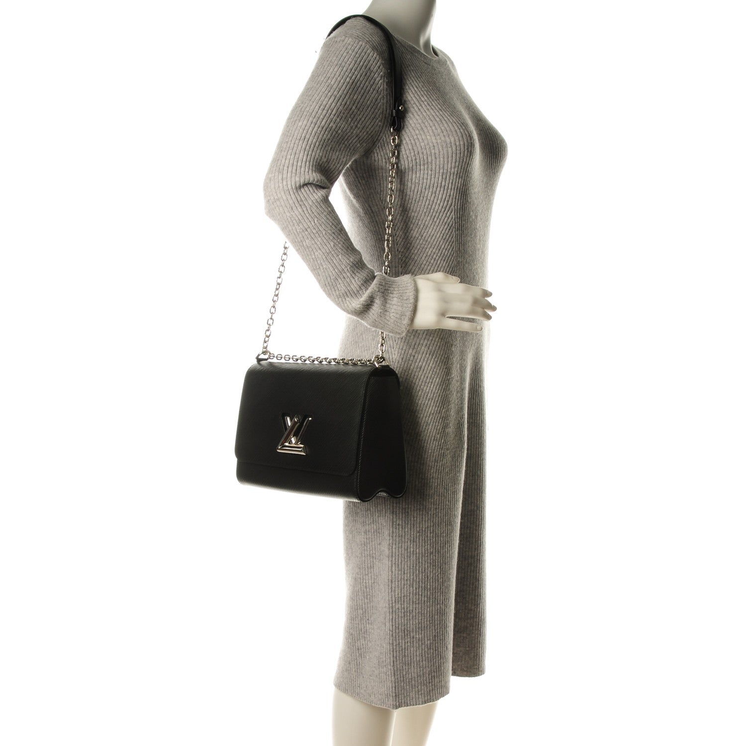 Louis Vuitton Epi Twist Shoulder Bag MM Black 2 of 6