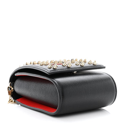 Christian Louboutin Calfskin Spikes Loubinthesky Paloma Crossbody Phone Case Black Multicolor 4 of 10