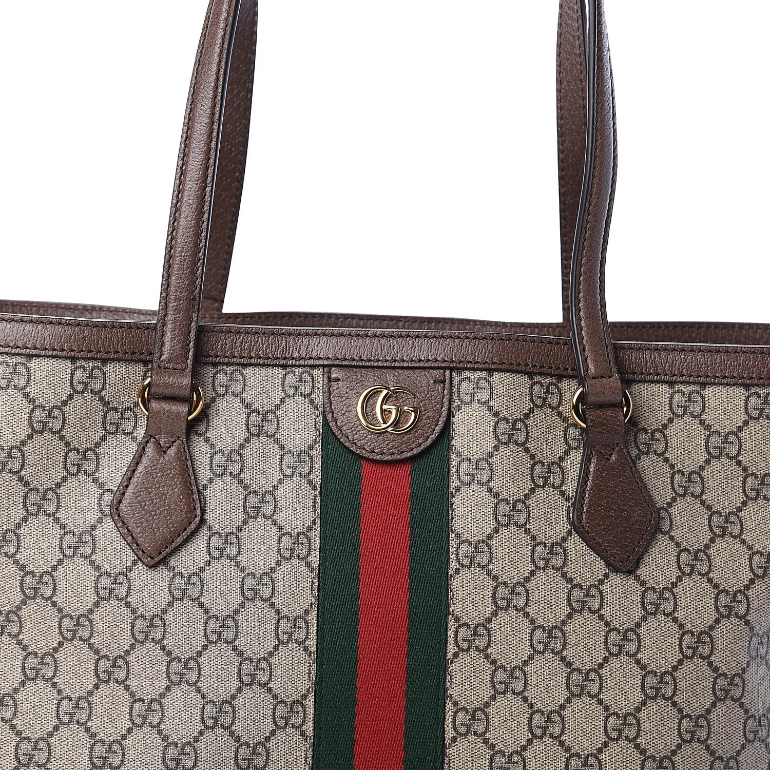 Gucci GG Supreme Monogram Medium Ophidia Shopping Tote Brown 6 of 8