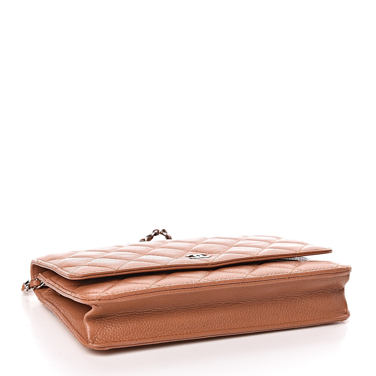 Chanel Caviar Quilted Wallet On Chain WOC Dark Beige 4 of 11