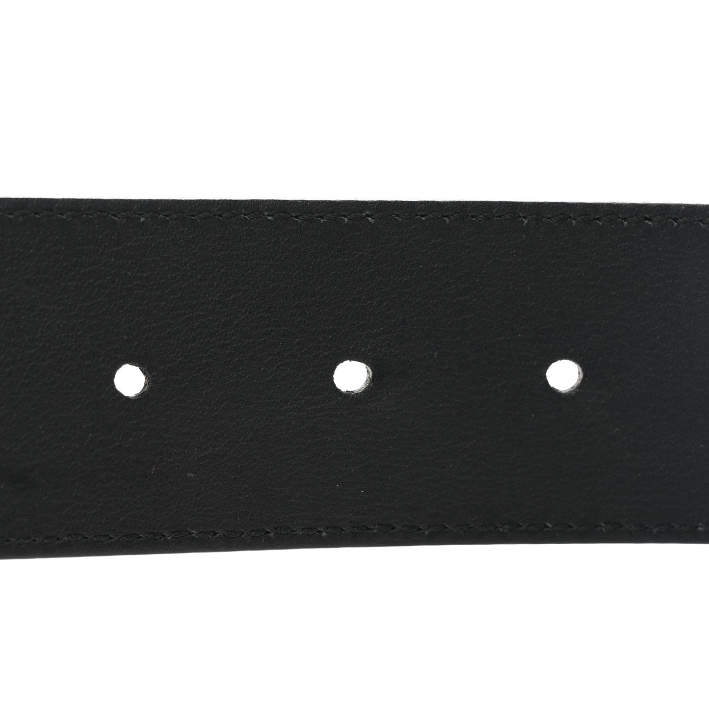 Moon Calfskin Pearl Double G 40mm Belt 95 38 Black Cream