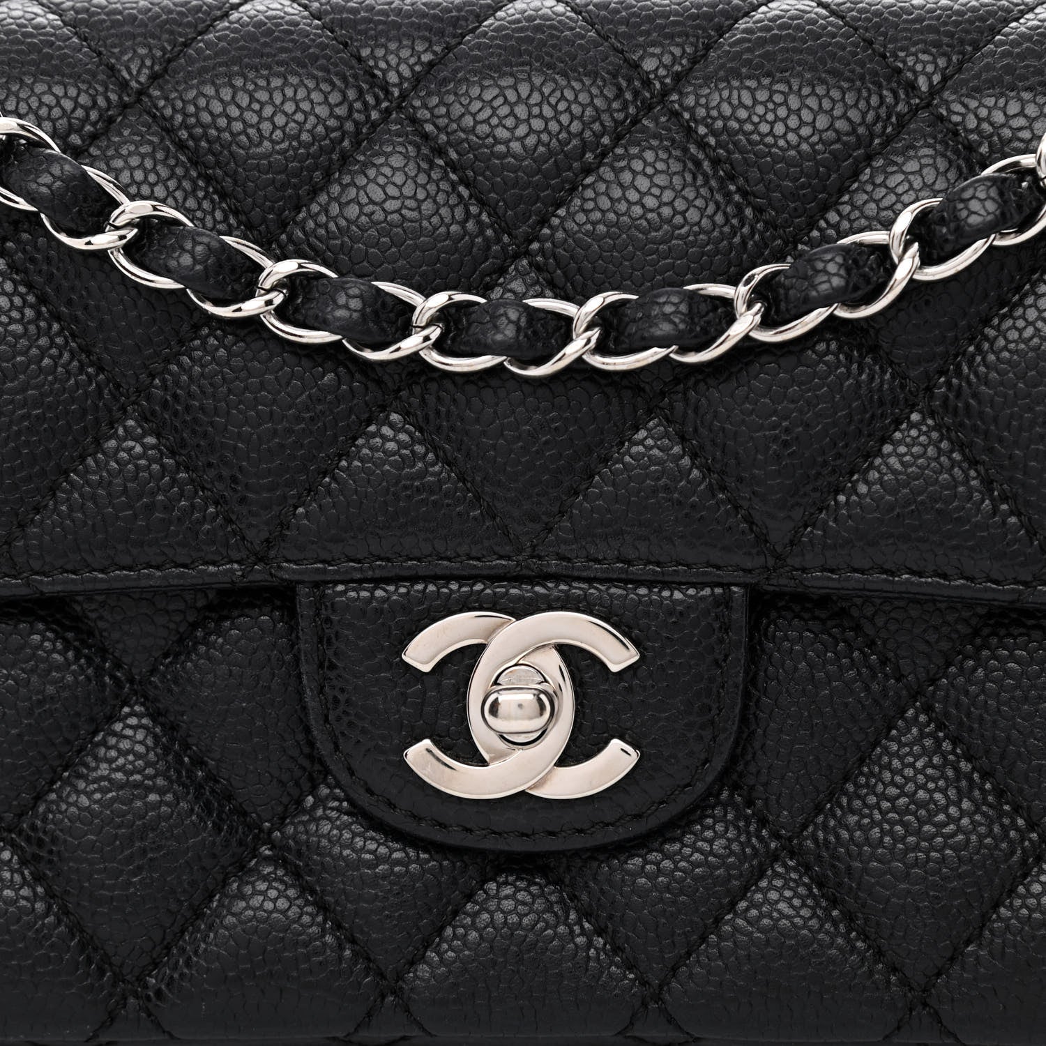 Chanel Caviar Quilted East West Flap Black 8 of 10