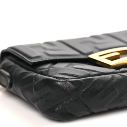 Fendi Nappa FF 1974 Embossed Mini Baguette Black 9 of 10