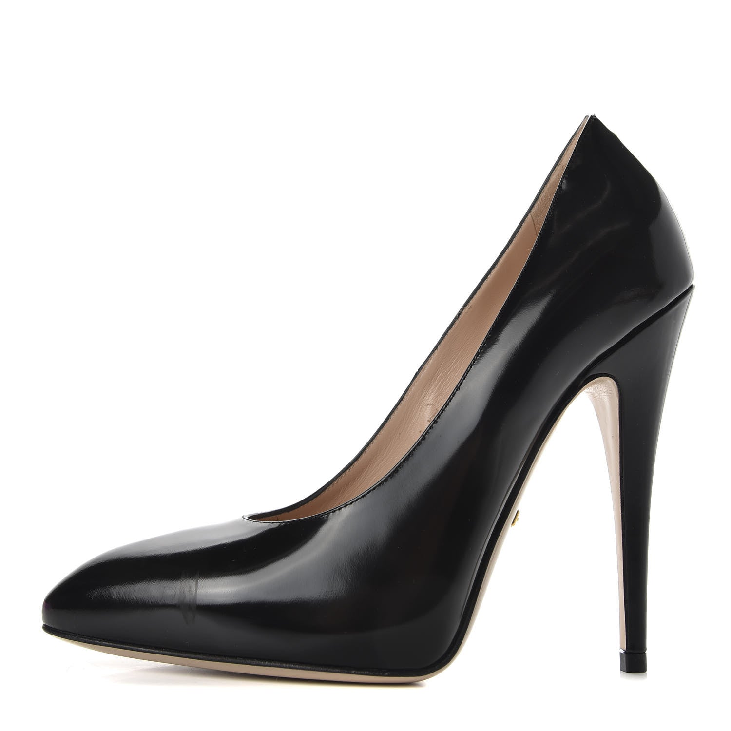 Gucci Polished Calfskin Regent Pumps 36.5 Black 1 of 11