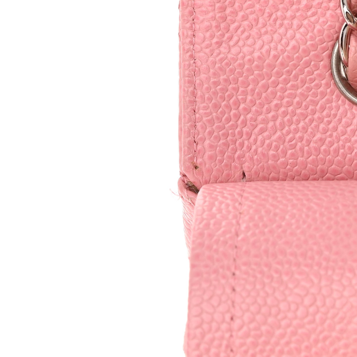 Caviar Quilted Medium Double Flap Light Pink