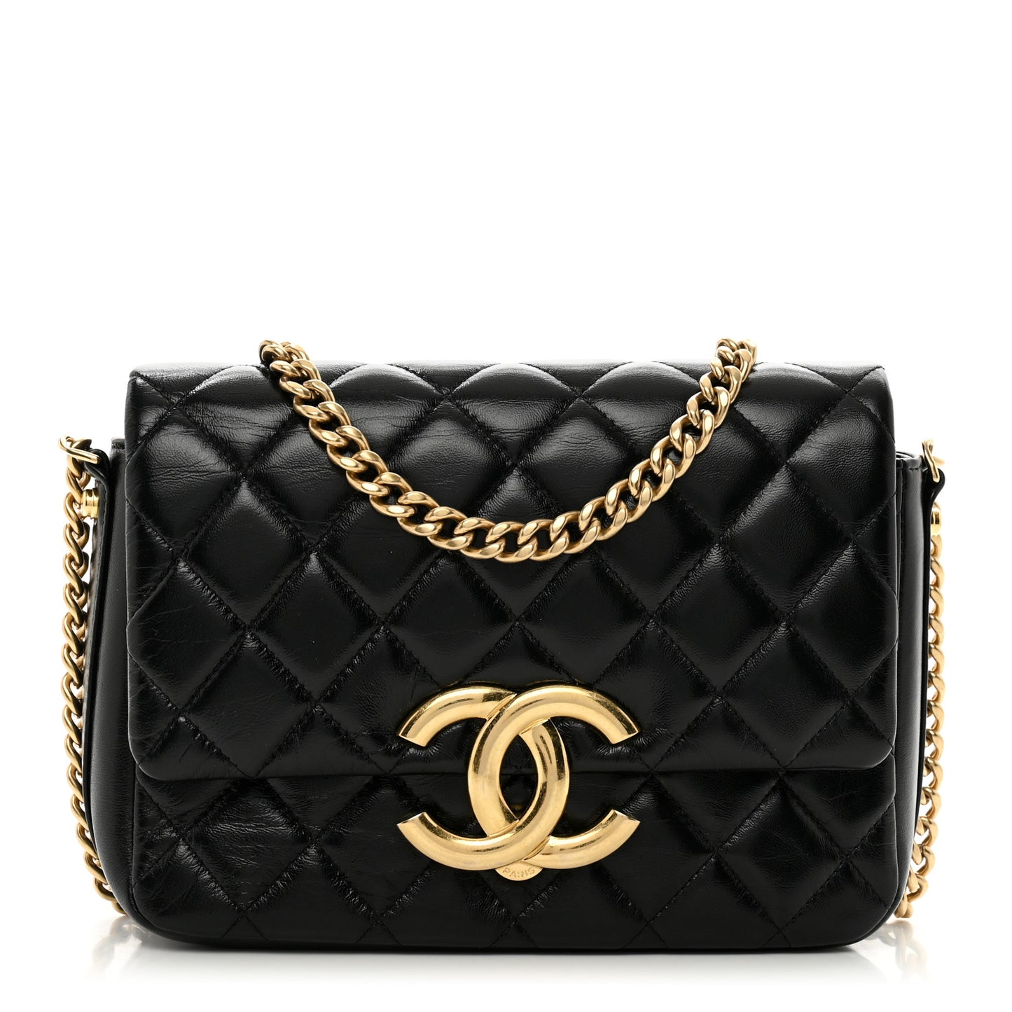 Lambskin Quilted Mini Maxi CC Flap Black