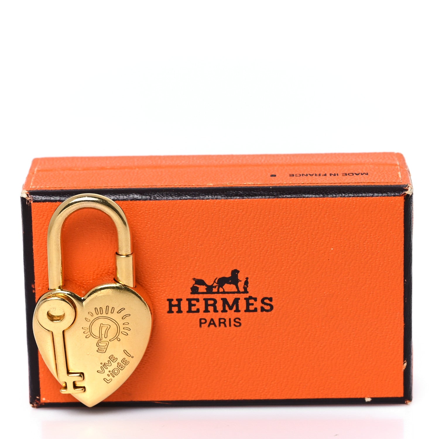 Hermes Annee De La Fantaisie Heart Cadena Lock Gold 5 of 5