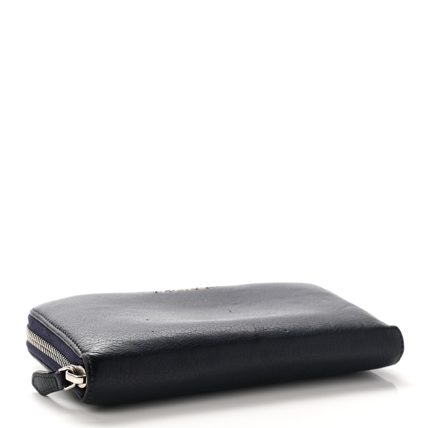 Sugar Goatskin Pandora Zip Around Wallet Night Blue