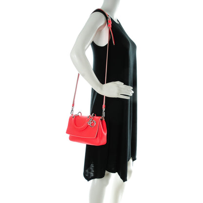 Christian Dior Bullcalf Mini Be Dior Satchel Fluorescent Goji Pink 2 of 10