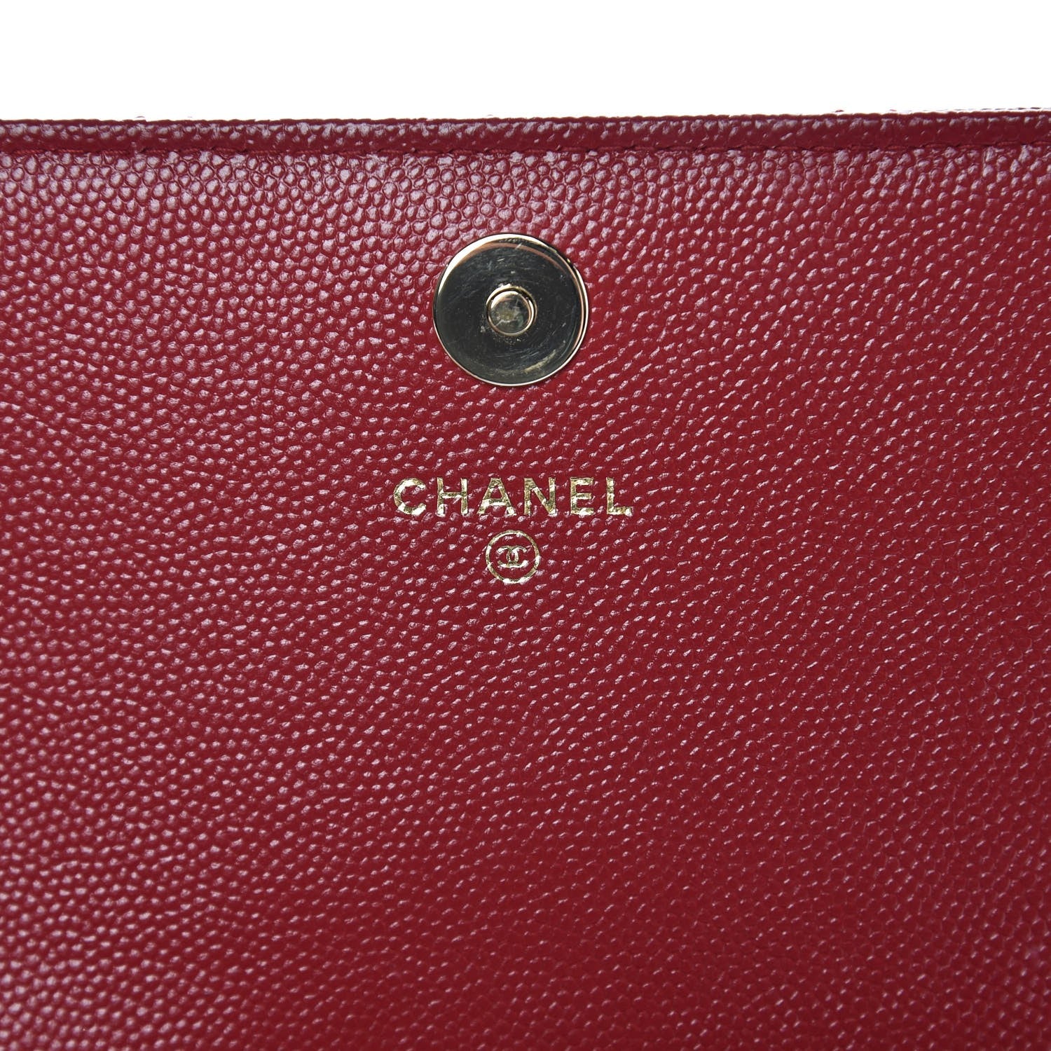 Chanel Caviar Quilted Square Wallet On Chain WOC Dark Red 6 of 8