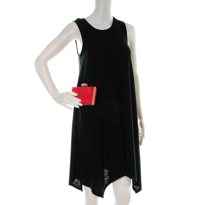 Saint Laurent Satin Y Mail Clutch Red 2 of 6