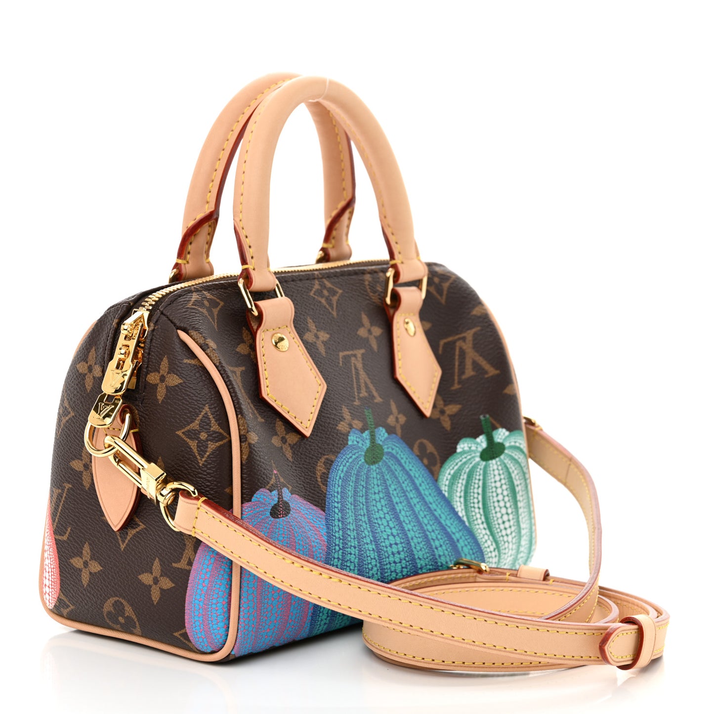 LV X YK Monogram Pumpkins Speedy Bandouliere 20