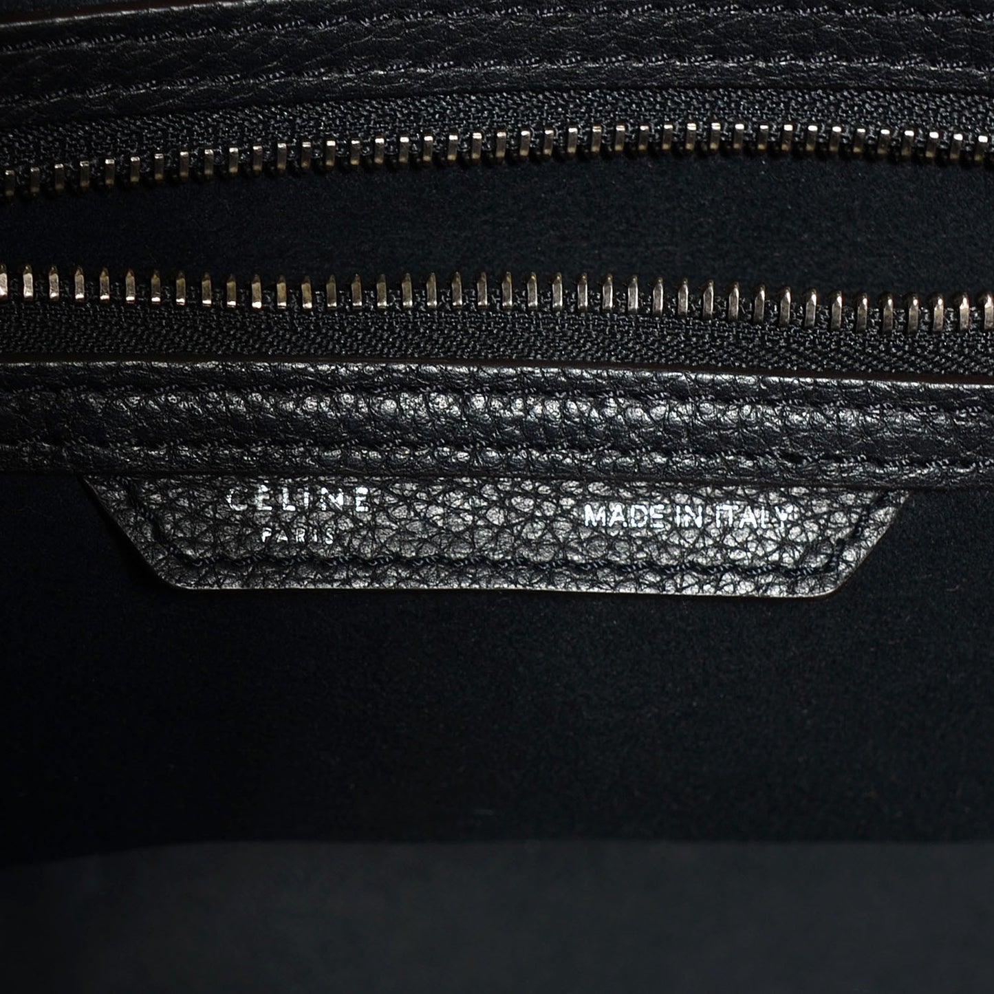 Drummed Calfskin Mini Luggage Black