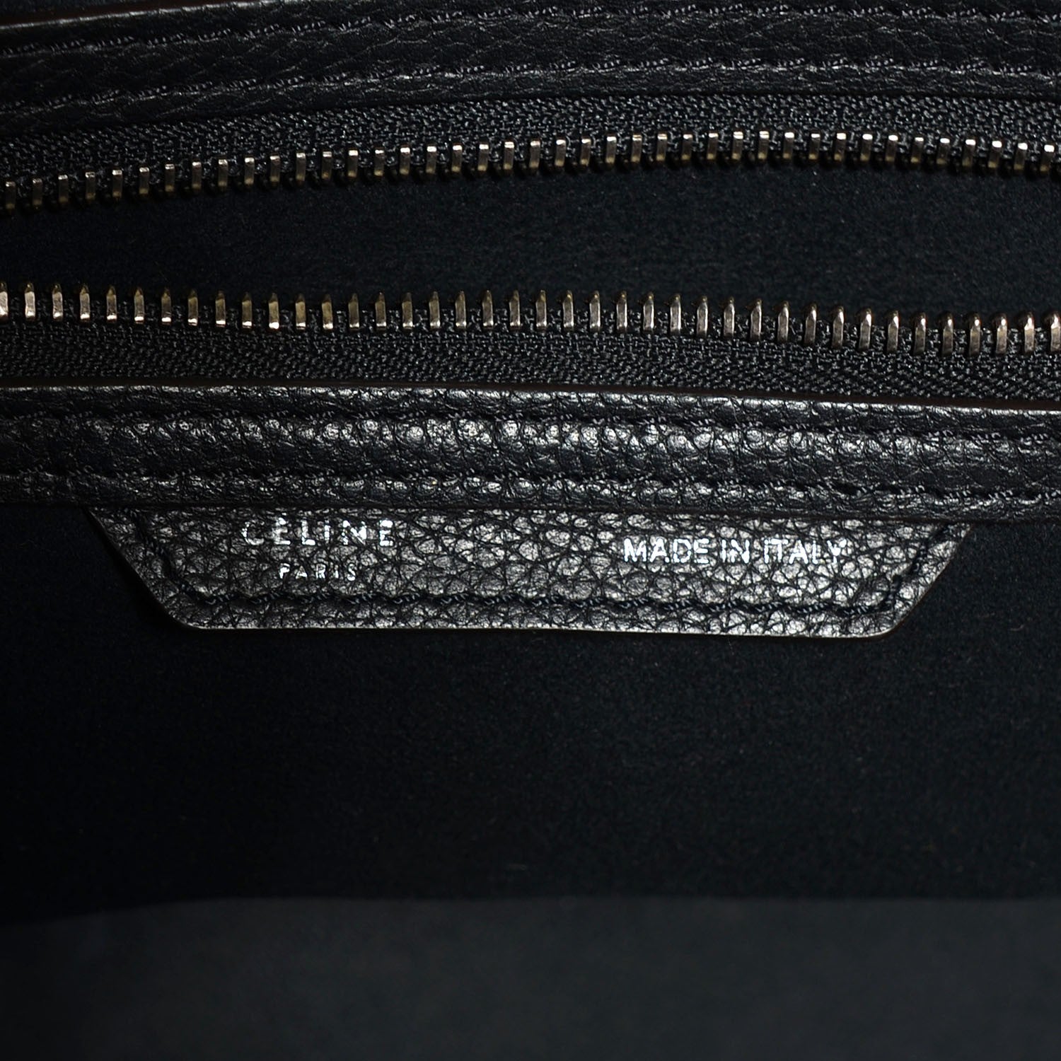 Celine Drummed Calfskin Mini Luggage Black 6 of 9
