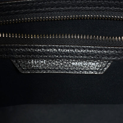 Celine Drummed Calfskin Mini Luggage Black 6 of 9