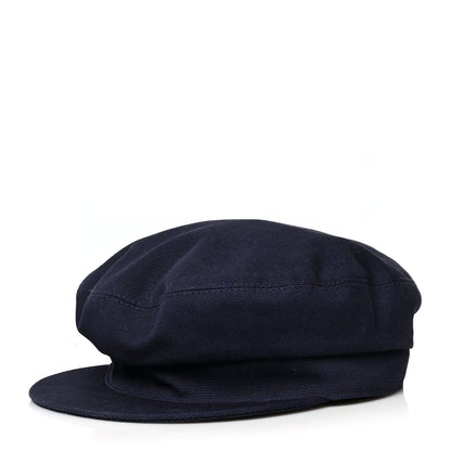 Hermes Cotton Womens Vauban Cap 58 Marine 1 of 7