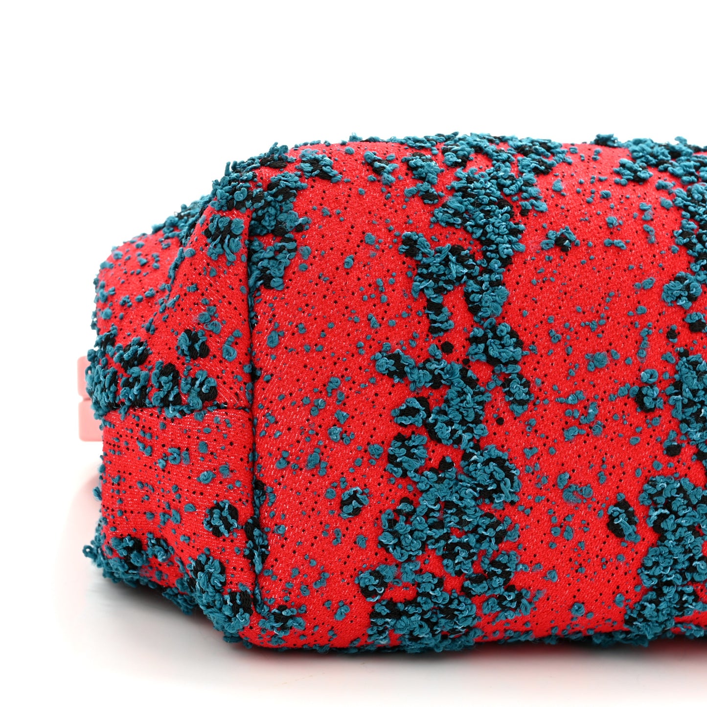 Textured Fabric Medium The Point Triangle Bag Red
