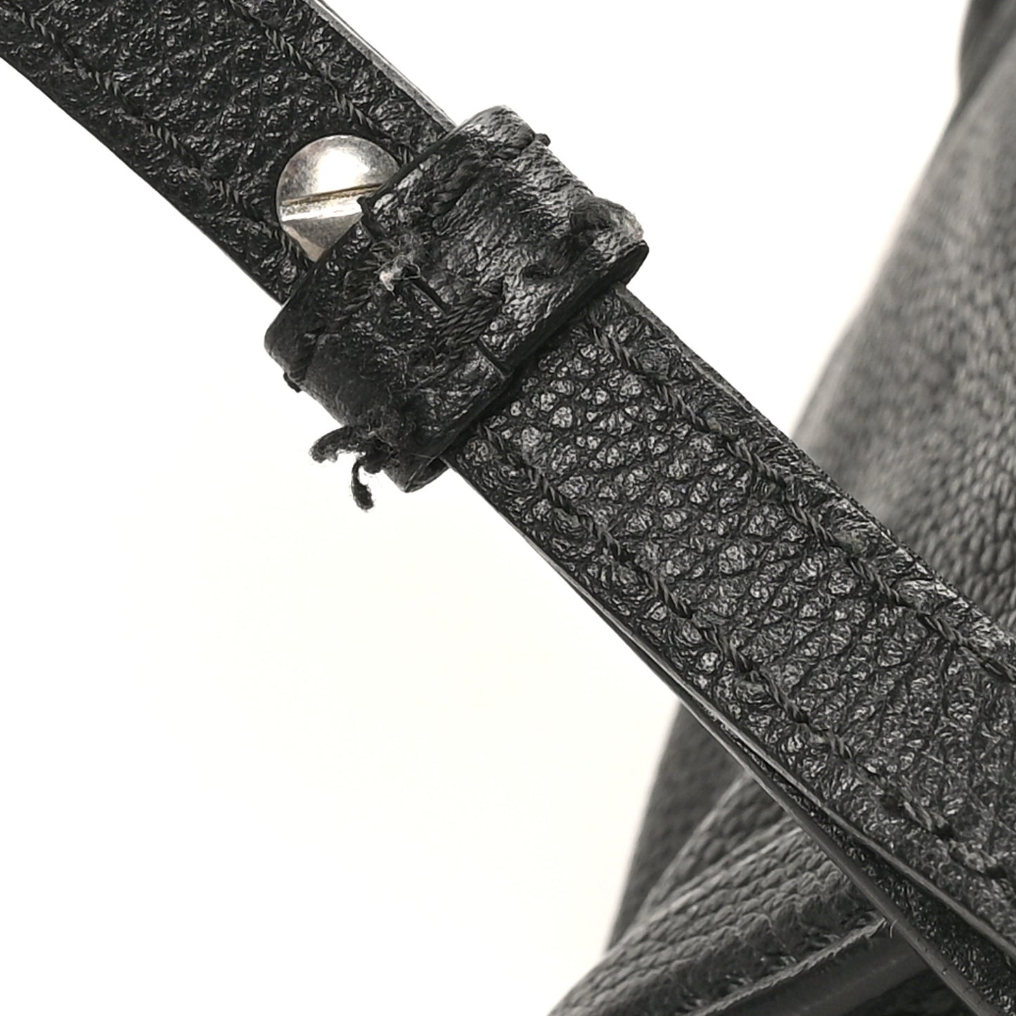 Pebbled Calfskin Mini Skull Padlock Zip Around Tote Black