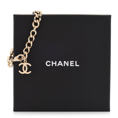 Chanel Enamel Metal CC Chain Bracelet Gold White 6 of 6