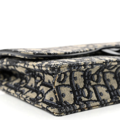 Christian Dior Oblique Saddle Chain Pouch Blue 9 of 17