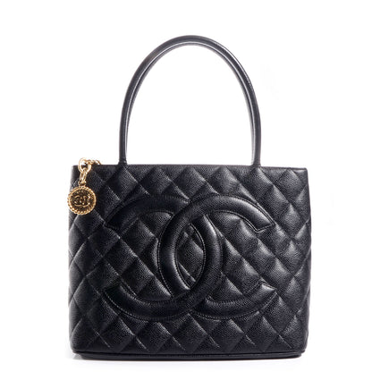 Chanel Caviar Medallion Tote Black 1 of 7