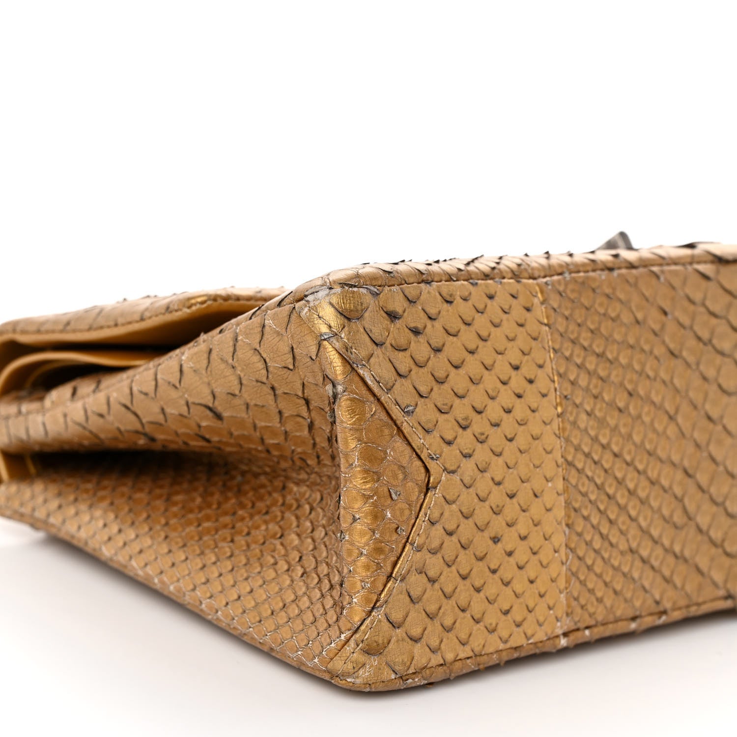 Chanel Metallic Snakeskin 2.55 Reissue 226 Flap Gold 8 of 13