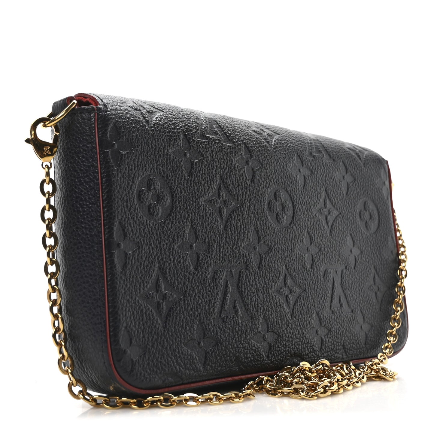 Empreinte Pochette Felicie Chain Wallet Marine Rouge