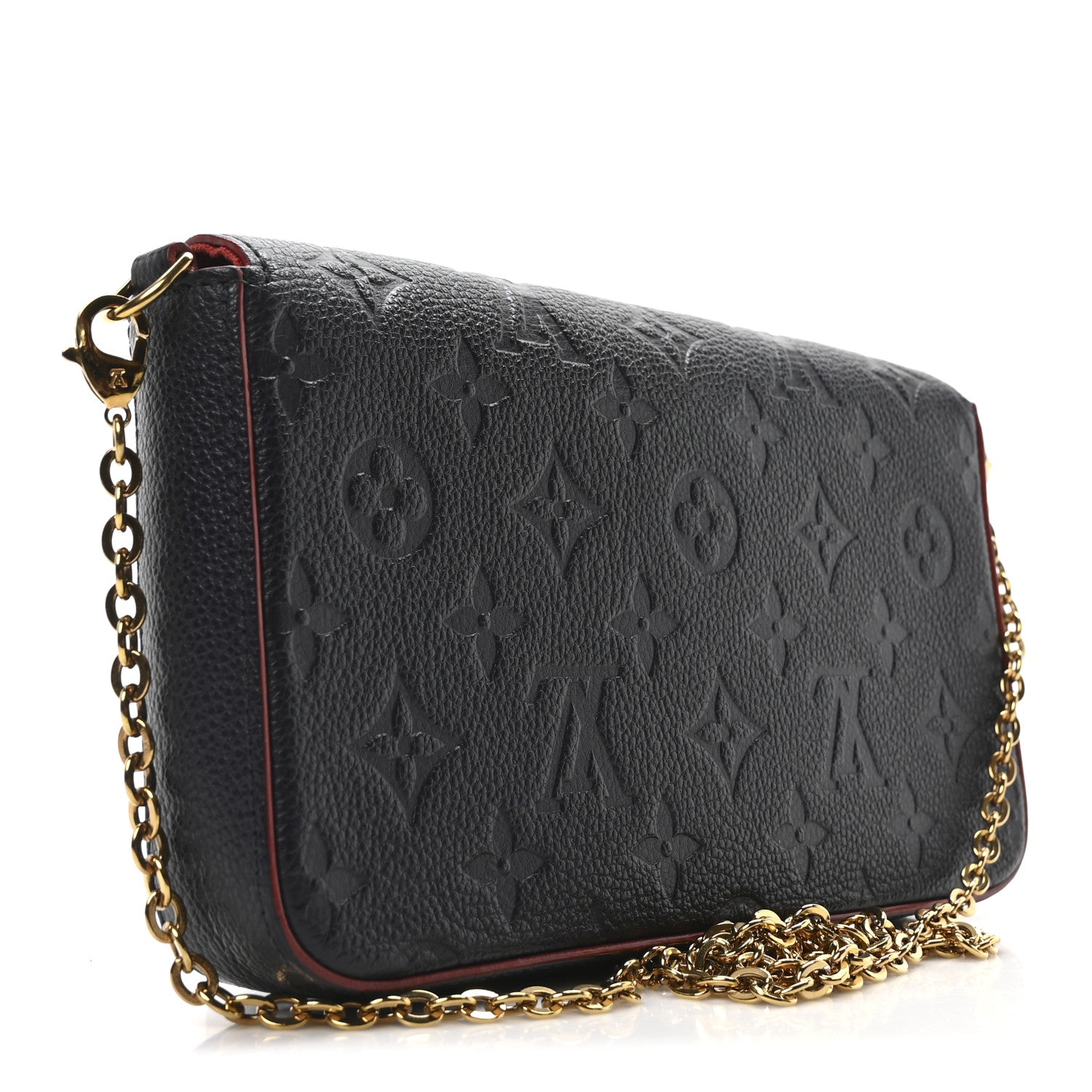 Louis Vuitton Empreinte Pochette Felicie Chain Wallet Marine Rouge 4 of 10