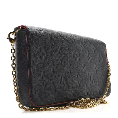 Louis Vuitton Empreinte Pochette Felicie Chain Wallet Marine Rouge 4 of 10