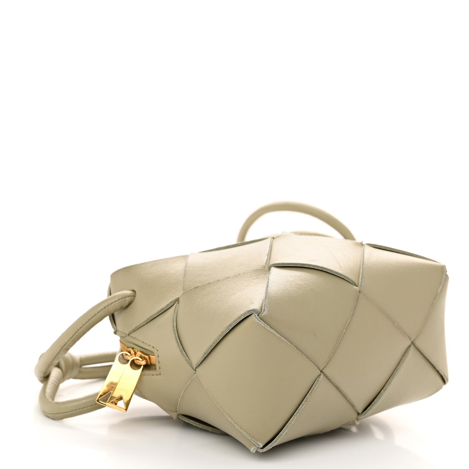 Bottega Veneta Lambskin Maxi Intrecciato Mini Cassette Camera Bag Travertine 4 of 9