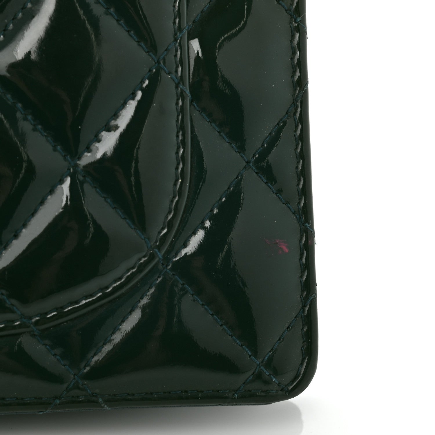 Chanel Patent Calfskin Quilted Yen Wallet Blue 12 of 15