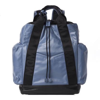 MCM Vintage Lambskin Medium Stadt Backpack Luft Blue 1 of 9