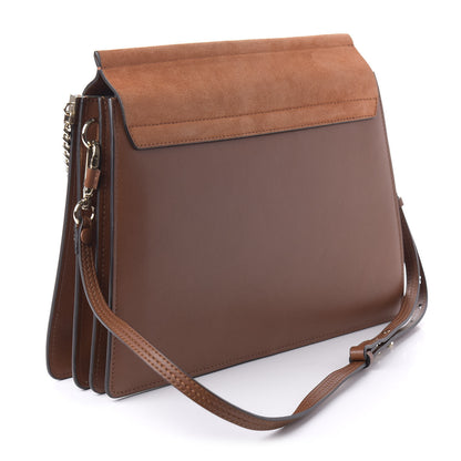 Chloe Suede Calfskin Medium Faye Shoulder Bag Tobacco 3 of 9