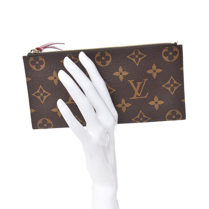 Louis Vuitton Monogram Felicie Chain Wallet Zippered Insert Fuchsia 2 of 6