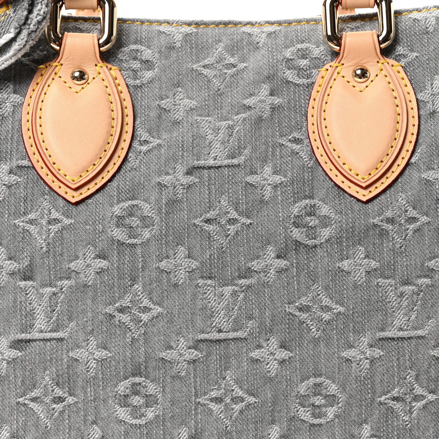 Louis Vuitton Monogram Denim Onthego MM Washed Gray 7 of 10