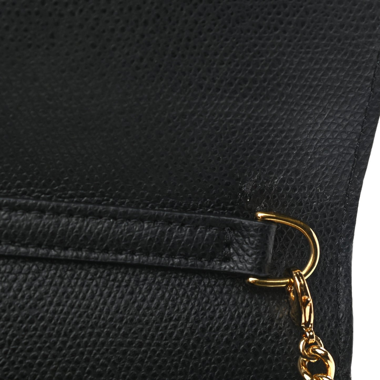Vitello Cruise F is Fendi Bi-Color FF 1974 Embossed Medium Envelope Wallet On Chain Black Maya