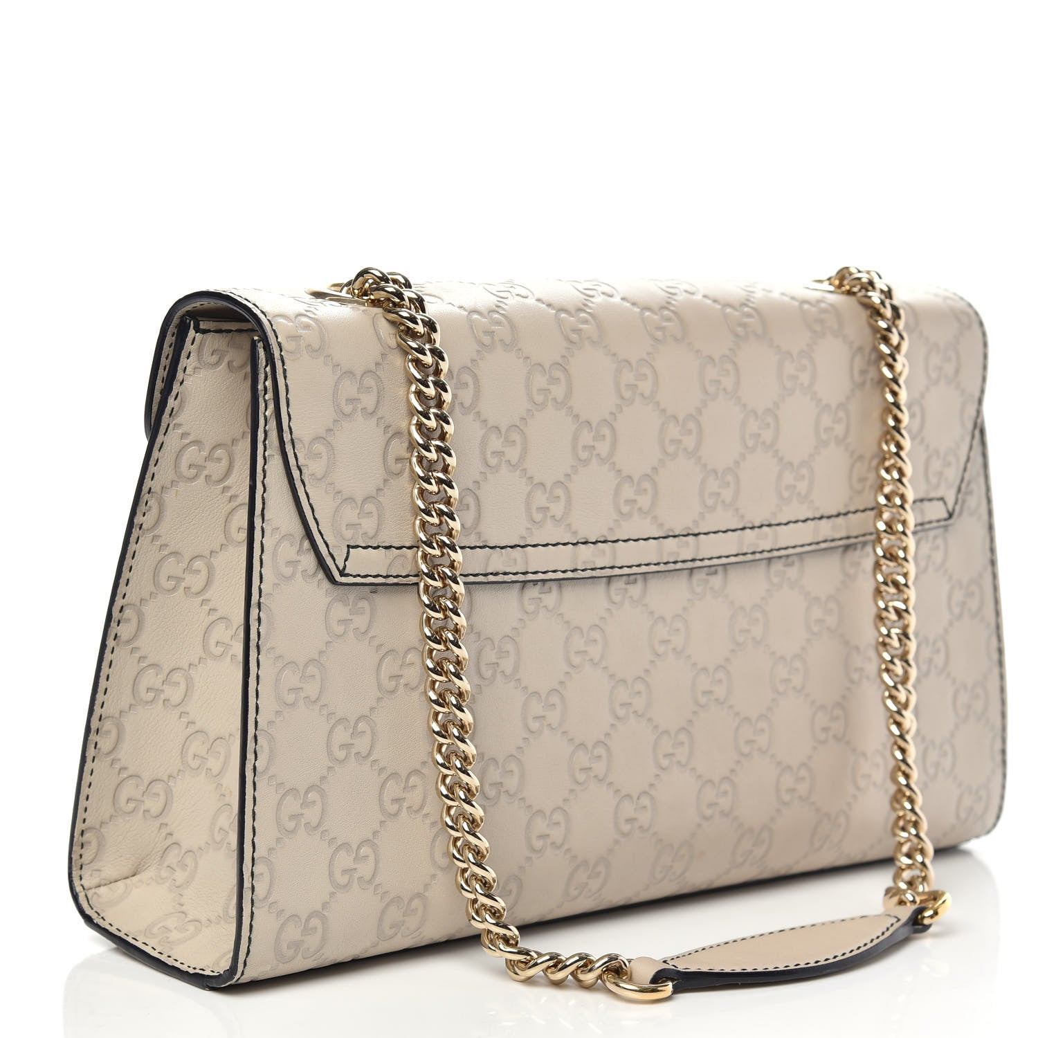 Gucci Guccissima Signature Medium Emily Chain Shoulder Bag Mystic White 3 of 14