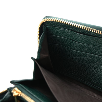 Gucci Grainy Calfskin Zumi Zip Around Wallet Vintage Green 6 of 7