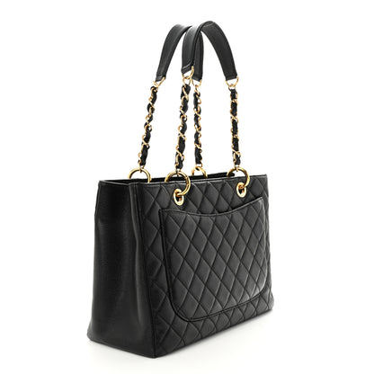 Chanel Caviar Quilted Grand Shopping Tote GST Black 3 of 10