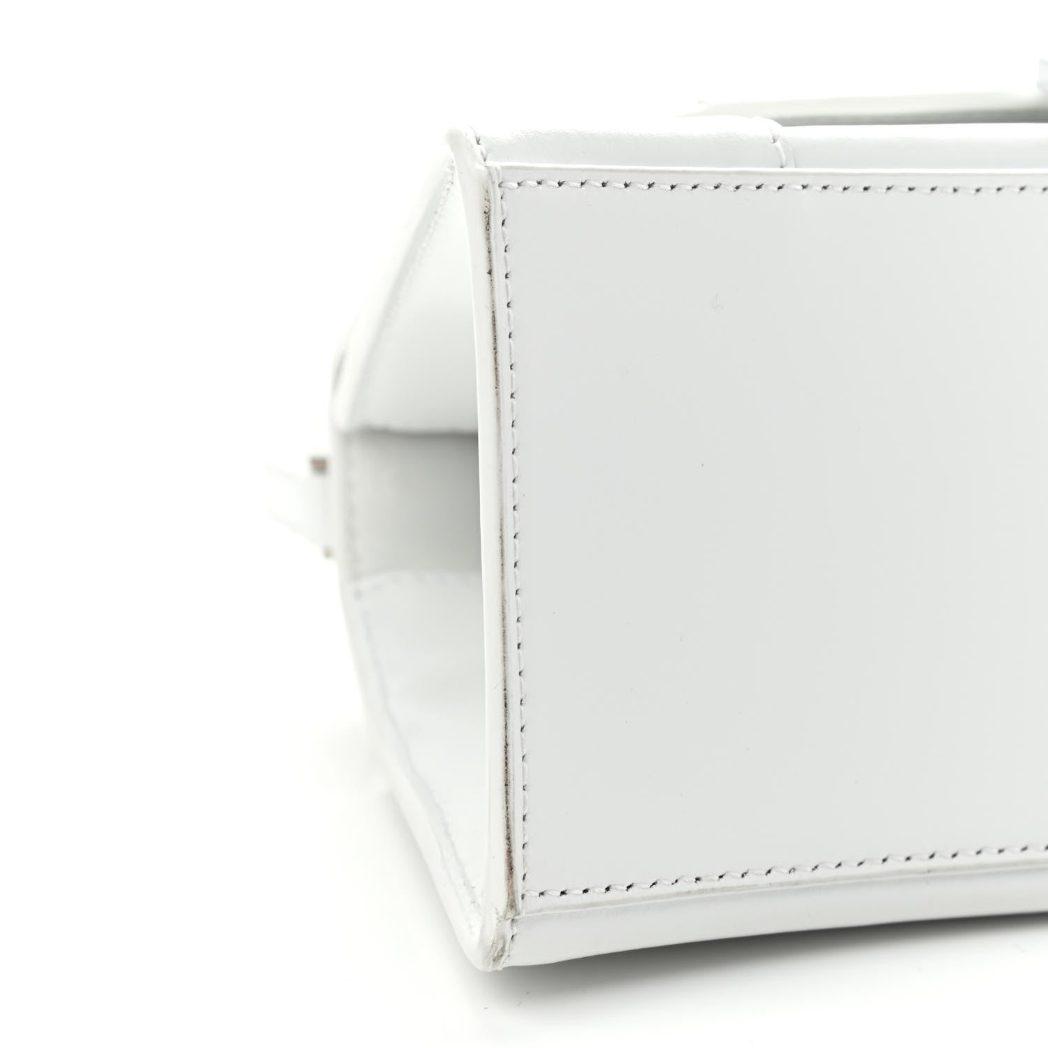 Balenciaga Shiny Box Calfskin Tonal B Small Hourglass Top Handle Bag White 9 of 10