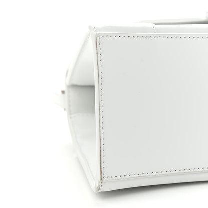 Balenciaga Shiny Box Calfskin Tonal B Small Hourglass Top Handle Bag White 9 of 10