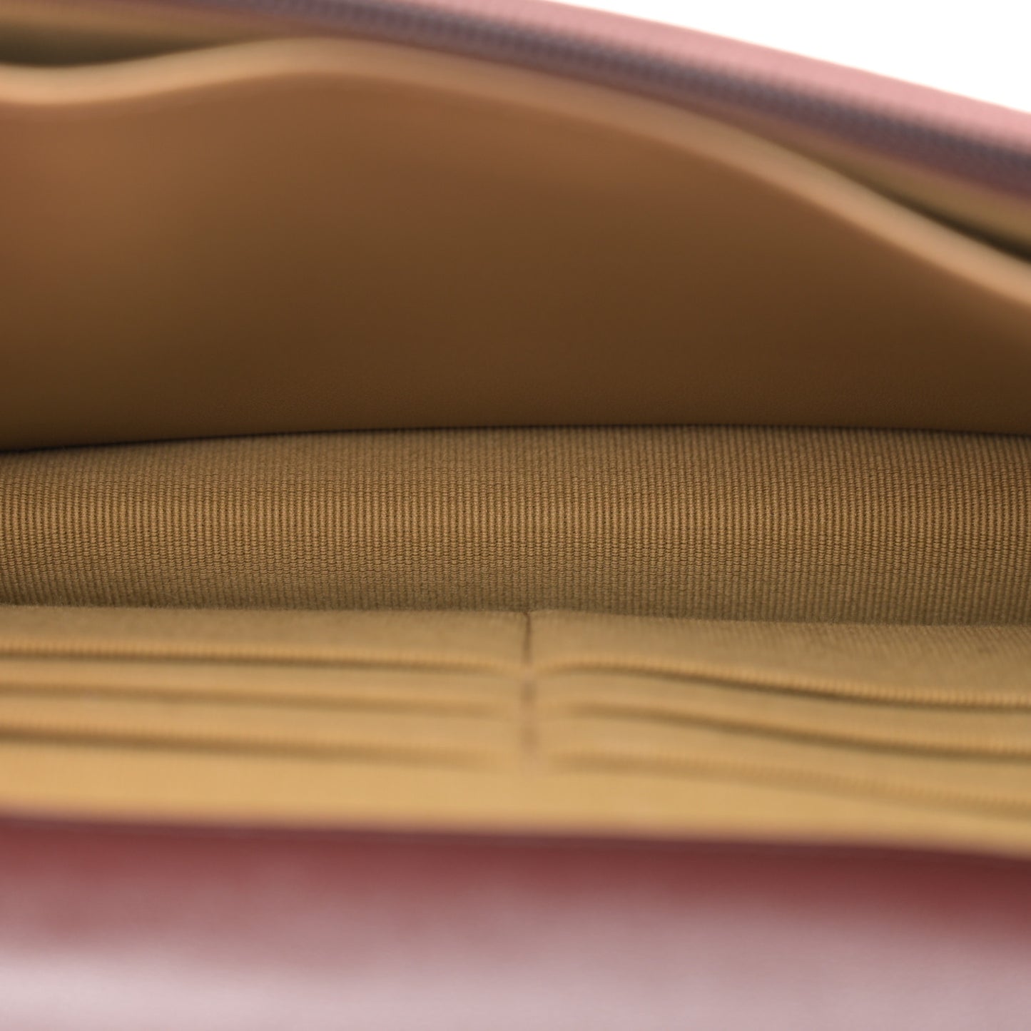 Lambskin Quilted CC Pearl Crush Wallet on Chain WOC Dark Brown