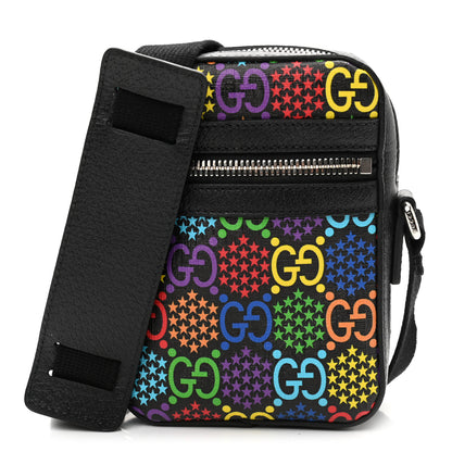 Gucci GG Supreme Monogram Psychedelic Messenger Bag Black 1 of 11